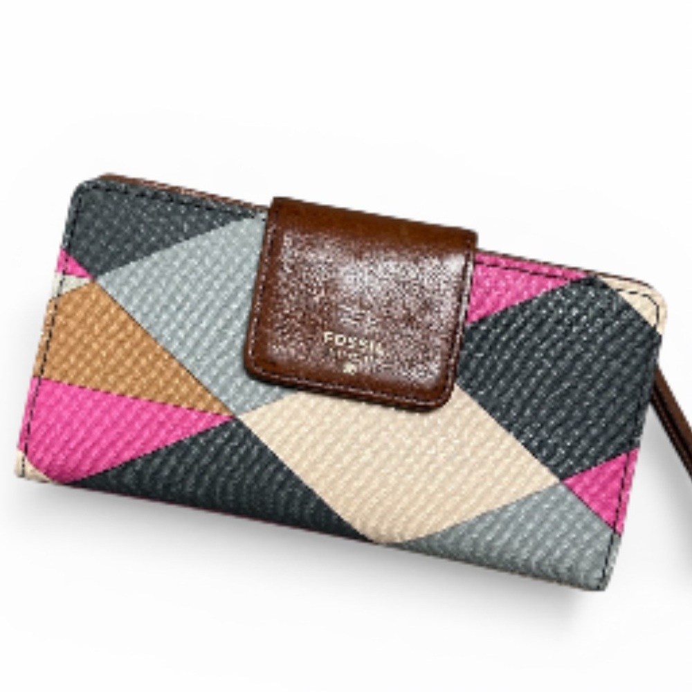 Fossil Print Tab Wallet In Multi - Picture 7 of 7